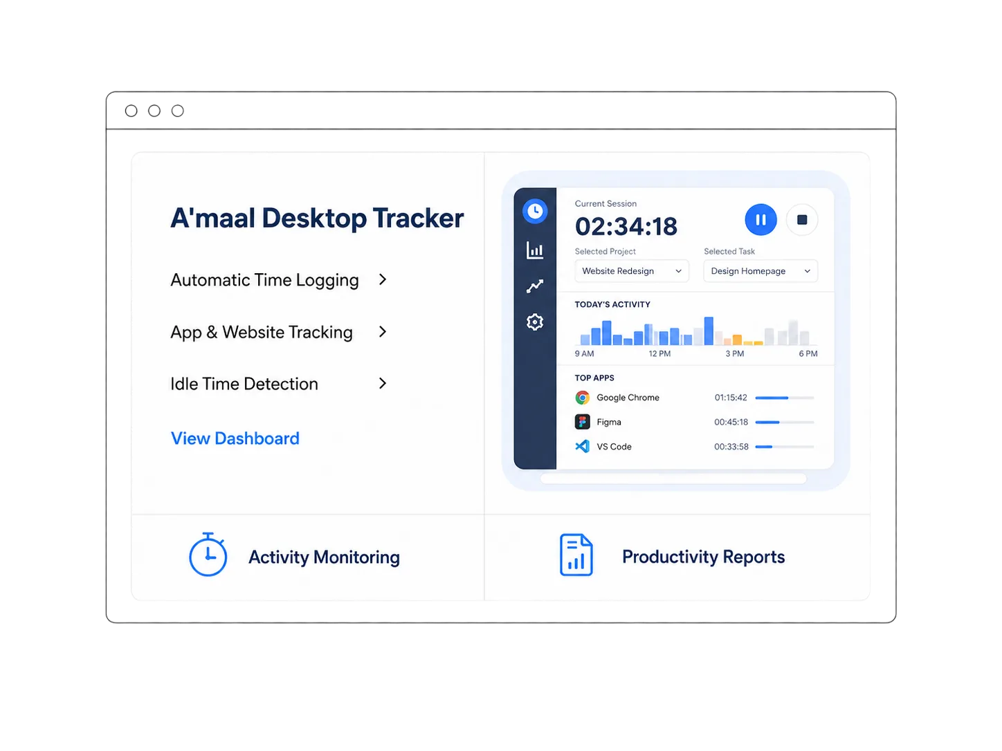A'maal desktop time tracker